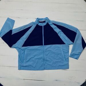 Nike Women's Blue Retro Running Track Jacket Size Large